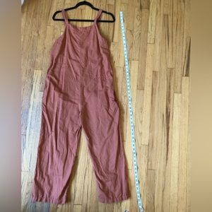 LACAUSA Rust colored Sleeveless Romper